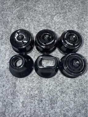 Omega Juicer 8003 8004 8005 8006 Nozzle Caps Set of 6 - Black - New OEM